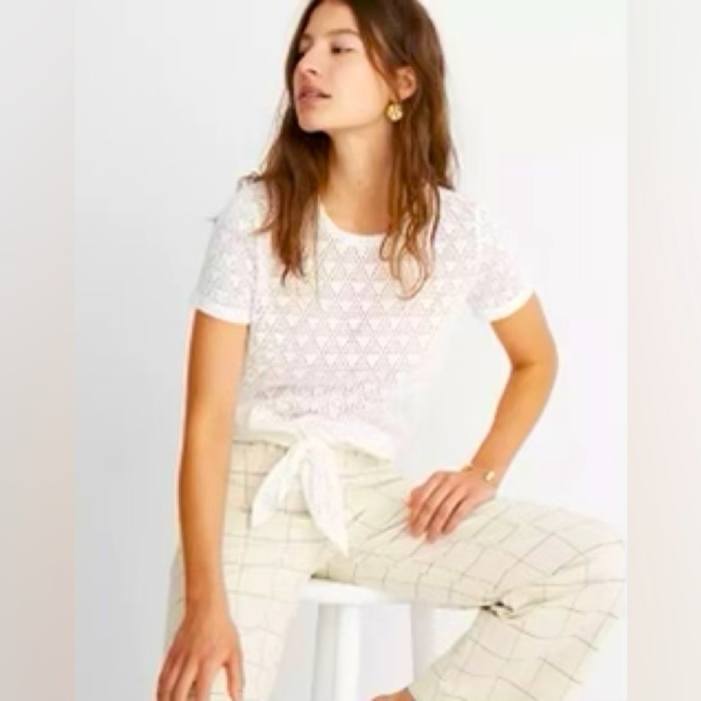 MadeWell Geometric Eyelet Tee